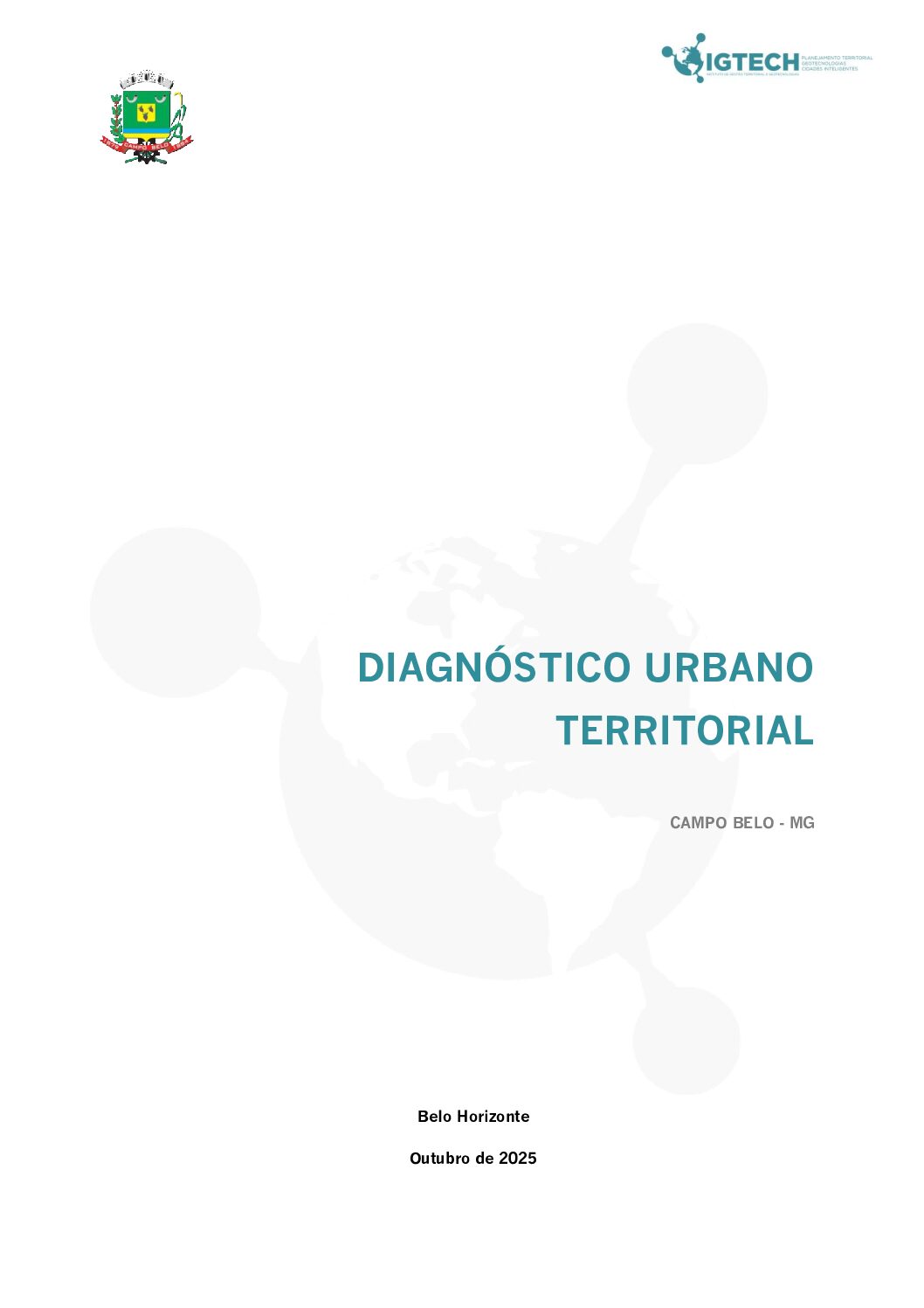 Capa do Diagnóstico Urbano Territorial de Campo Belo