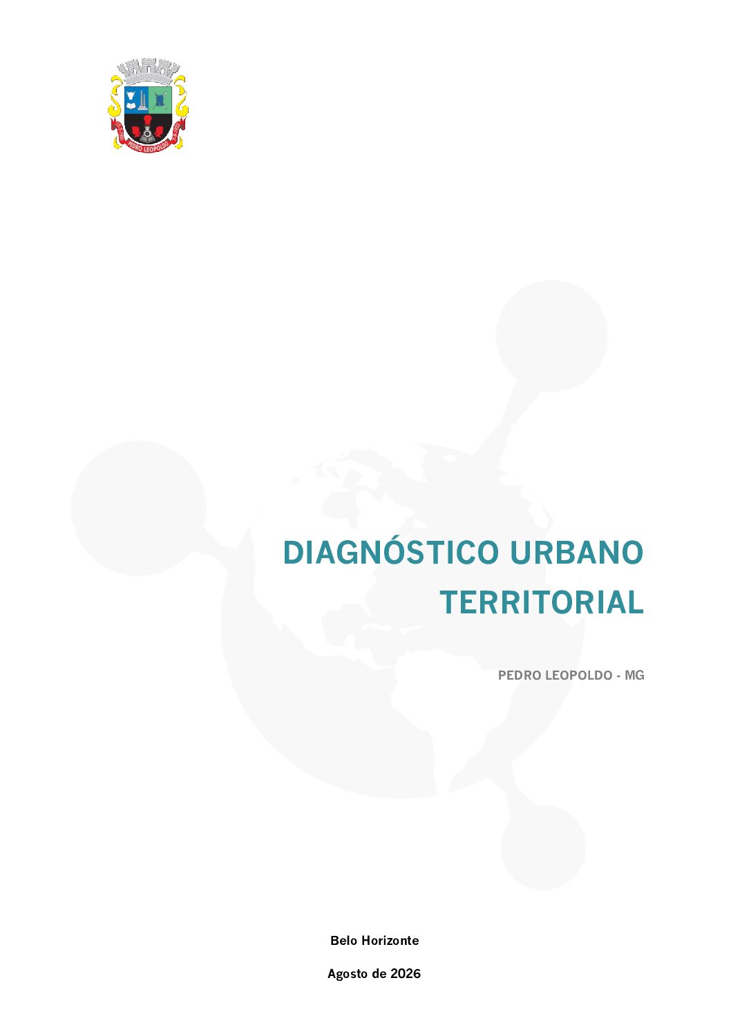 Capa do Diagnóstico Urbano Territorial de Pedro Leopoldo